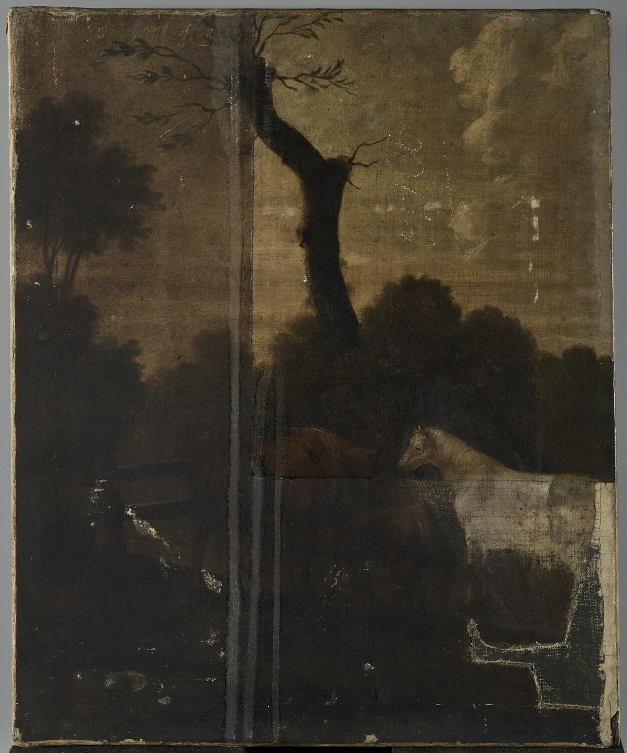 Paysage avec chevaux, Anonyme, XIXe siècle (1800 - 1900)