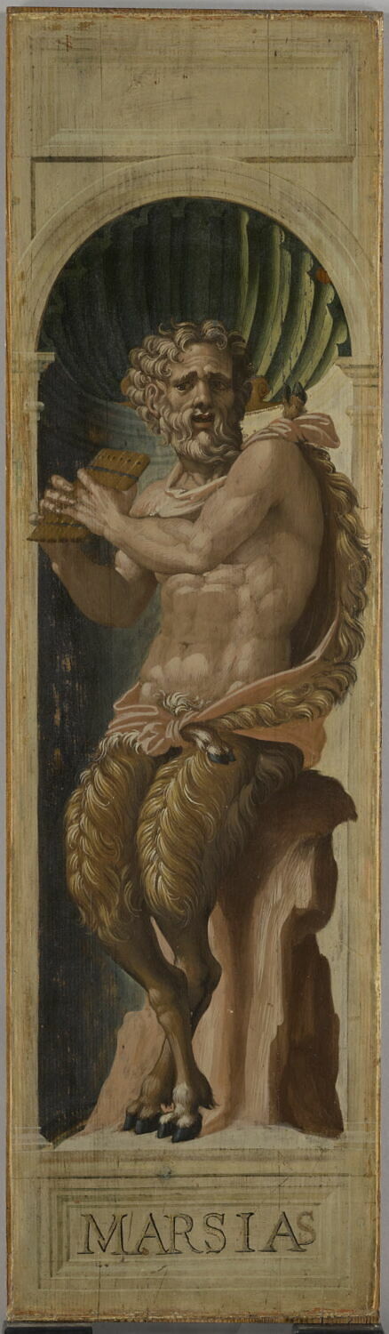 Marsyas - au revers décor ornemental, Peruzzi, Baldassare, XVIe siècle (1500 - 1600)