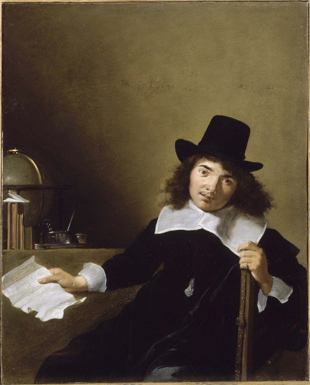 Portrait d'un jeune homme âgé de vingt ans et tenant une lettre, 1641