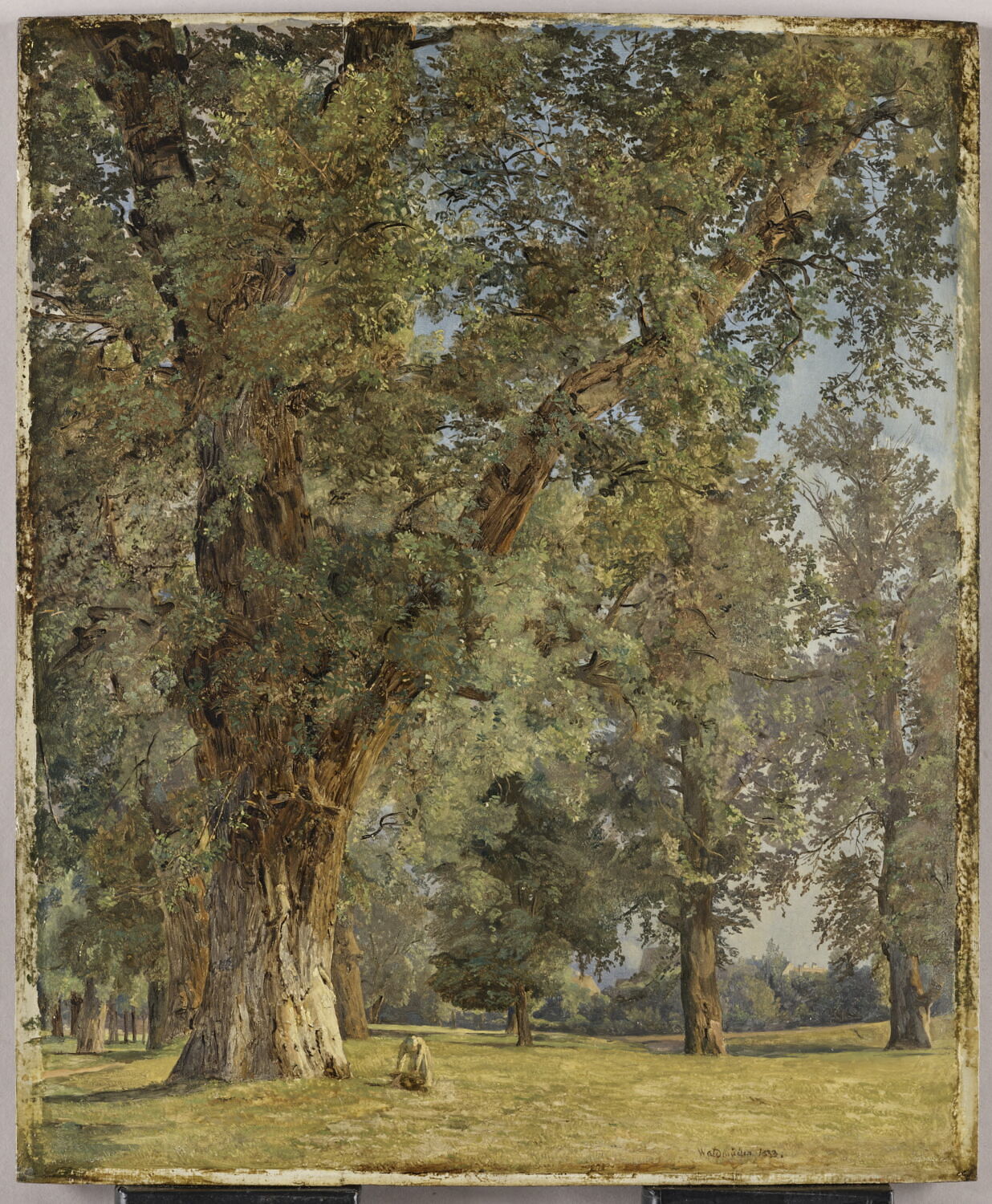 Vue du Prater à Vienne, avec arbre à gauche, Waldmüller, Ferdinand Georg, 2e quart du XIXe siècle (1833)