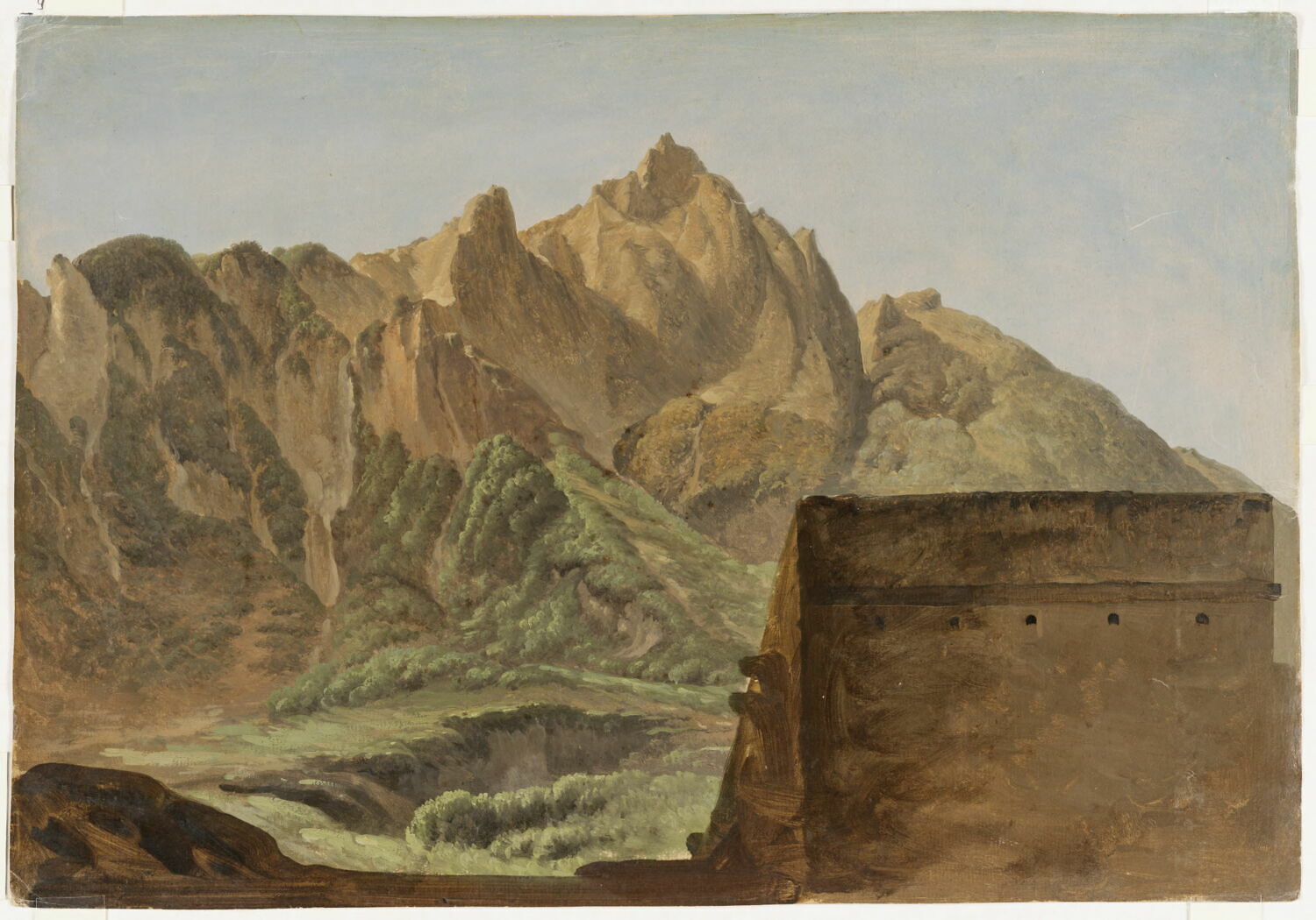 Le Mont Epomeo dans l'île d'Ischia (golfe de Naples), Denis, Simon, XVIIIe siècle (1798)
