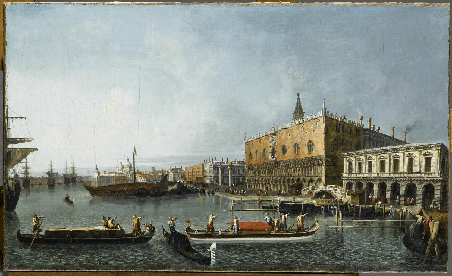 Le palais ducal et le môle à Venise, Marieschi, Michele, 2e quart du XVIIIe siècle (vers 1739)