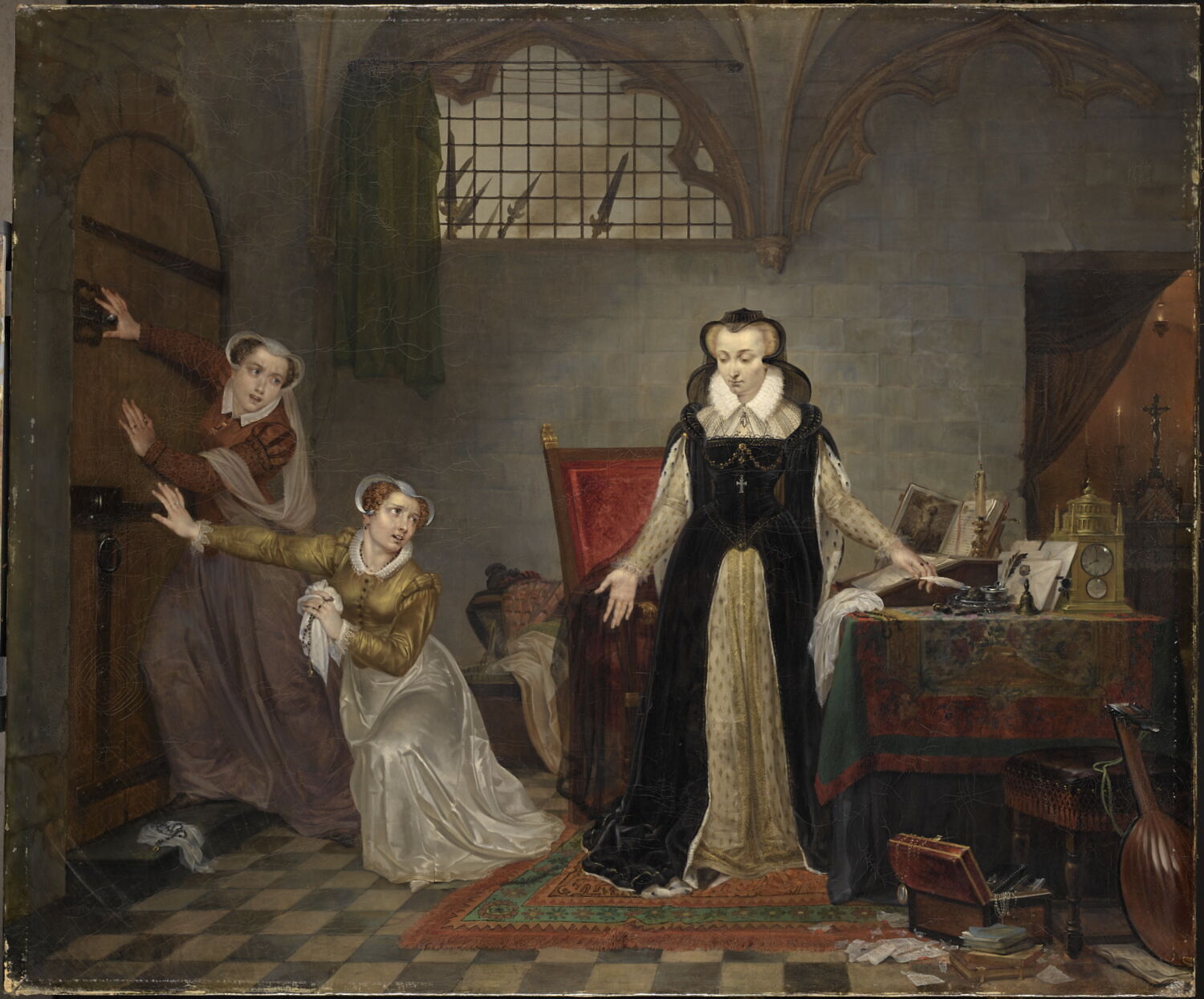Marie Stuart au moment où l'on vient la chercher pour aller à la mort