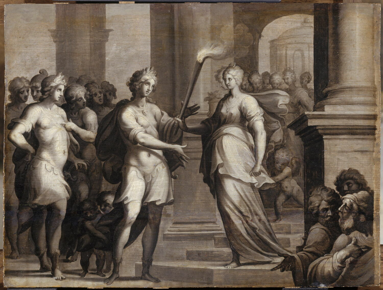 Théagène reçoit le flambeau des mains de Chariclée, Dubois, Ambroise, XVIe siècle (1500 - 1600)