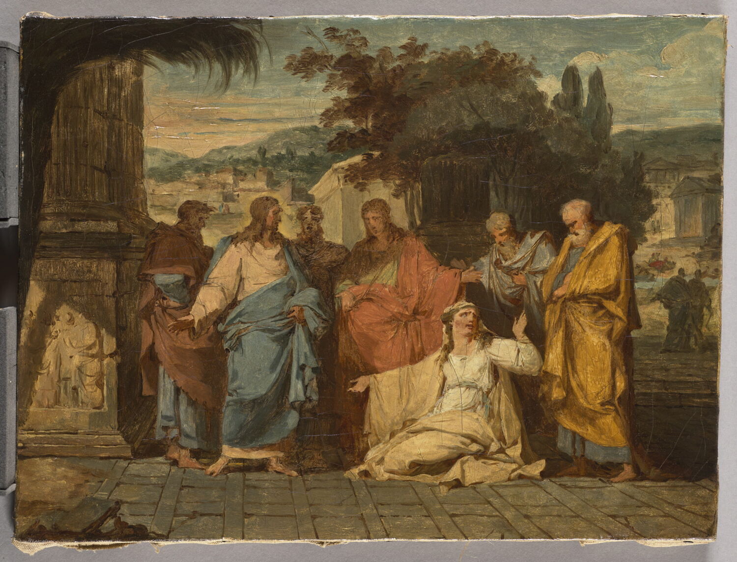 Le Christ et la Cananéenne., Gauffier, Louis, 4e quart du XVIIIe siècle (avant 1784)