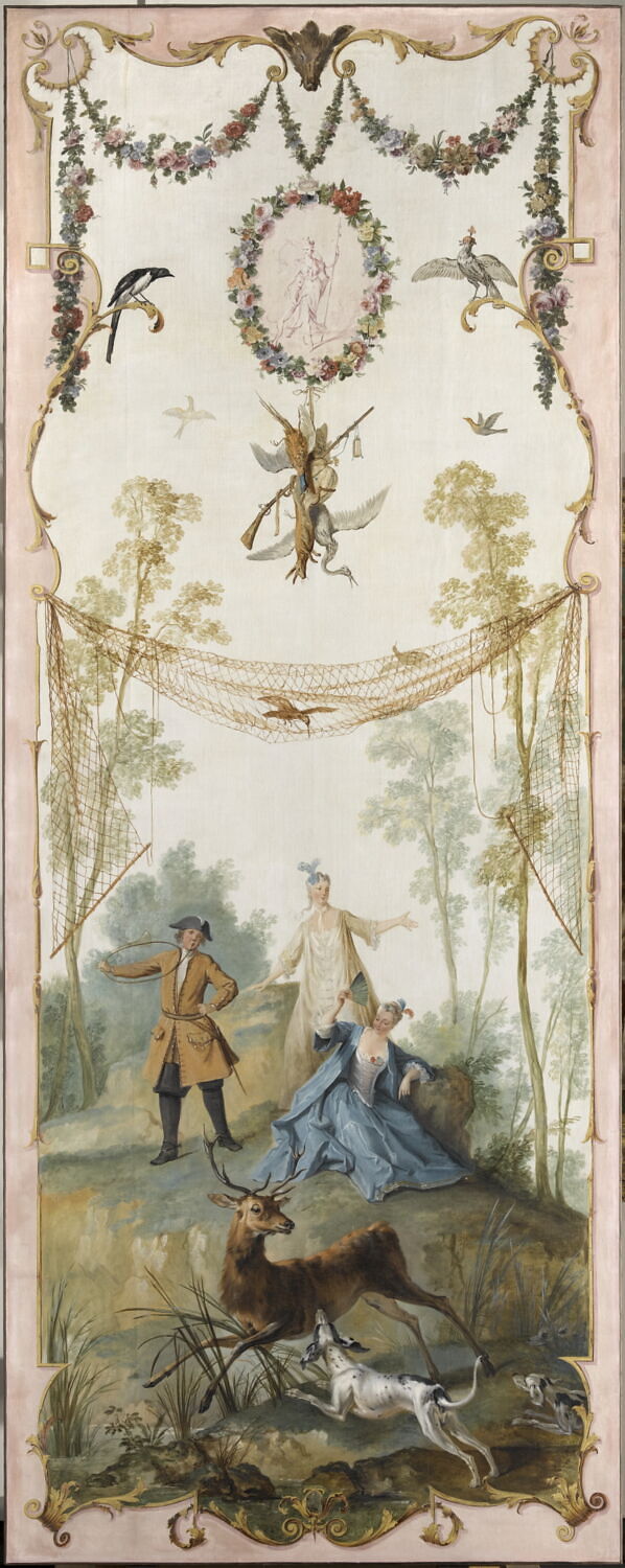 Les Divertissements champêtres : La Chasse, Oudry, Jean-Baptiste, 1e quart du XVIIIe siècle (vers 1720 - 1723)