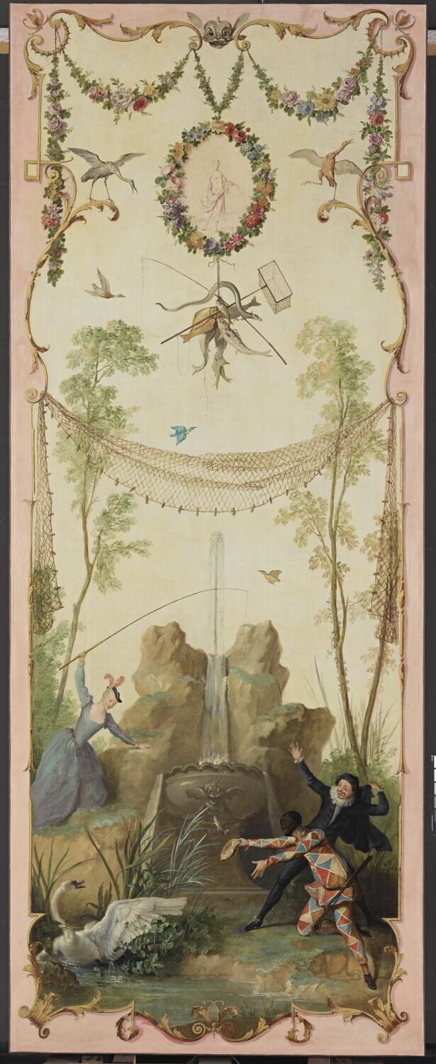 Les Divertissements champêtres : La Pêche, Oudry, Jean-Baptiste, 1e quart du XVIIIe siècle (vers 1720 - 1723)