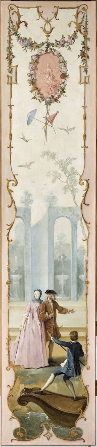 Les Divertissements champêtres : La Promenade, Oudry, Jean-Baptiste, 1e quart du XVIIIe siècle (vers 1720 - 1723)