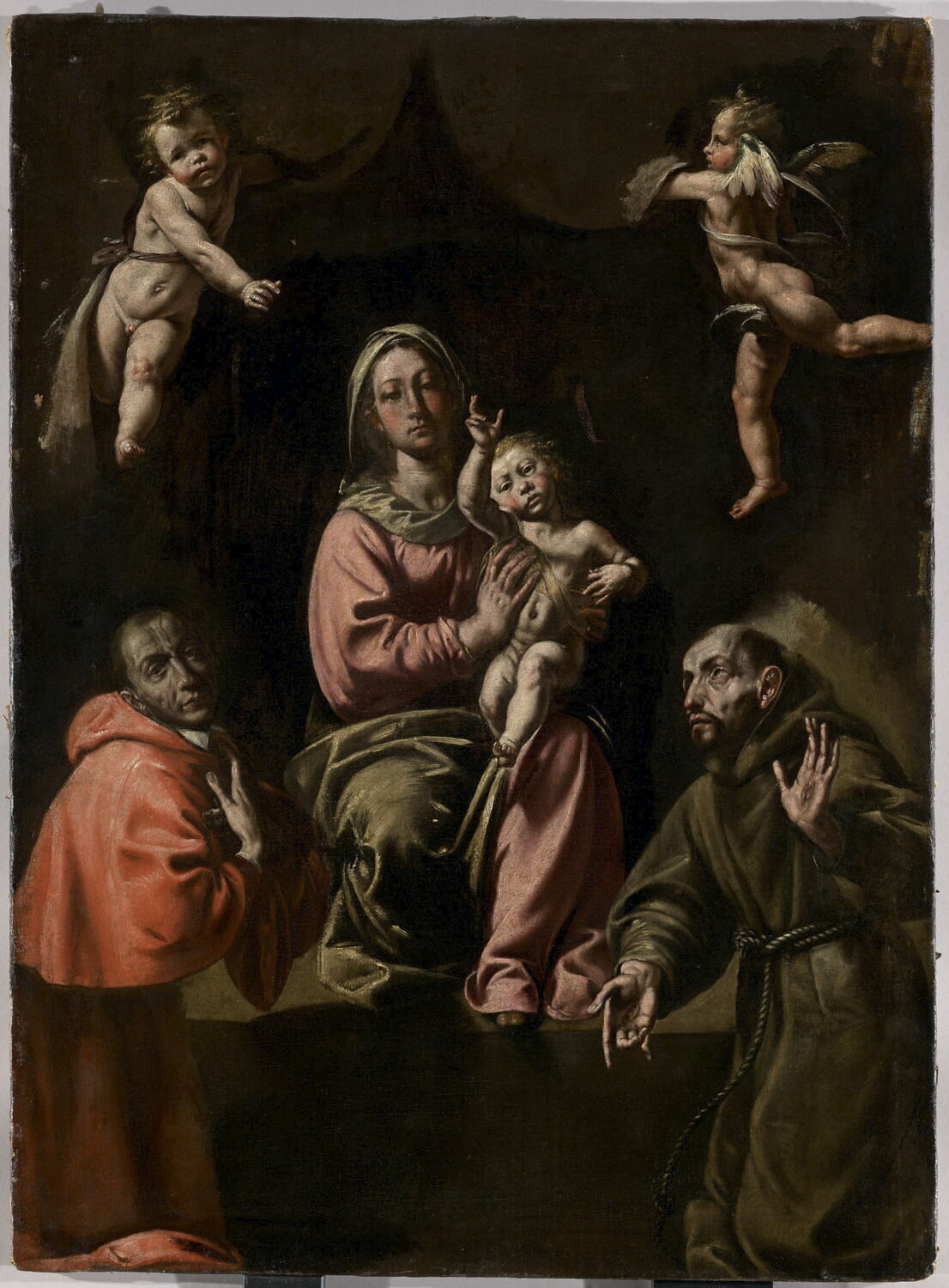 La Vierge à l'Enfant avec saint Charles et saint François, Tanzio da Varallo, XVIIe siècle (1600 - 1700)