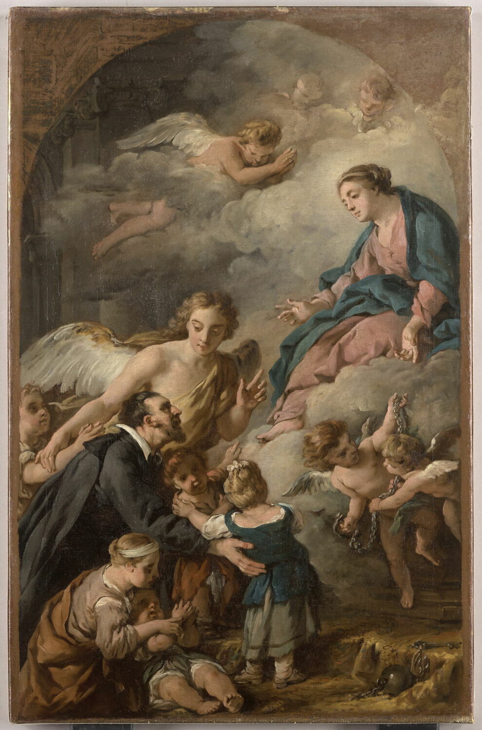 Le Bienheureux Jérôme Émilien présentant des enfants à la Vierge, Troy, Jean-François de, XVIIIe siècle (1700 - 1800)