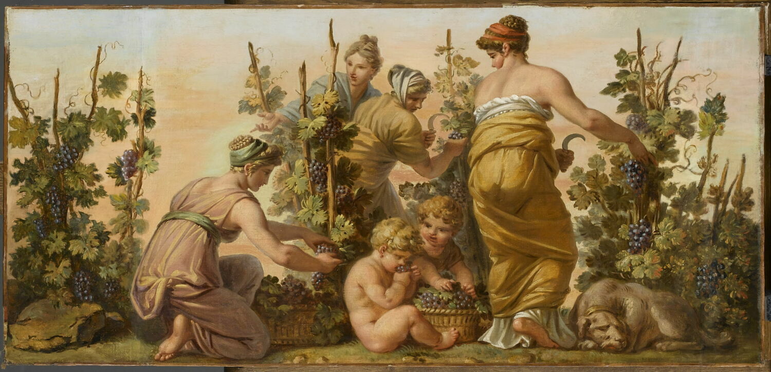 L'Automne (salon des saisons) les vendanges : la cueillette, Prud'hon, Pierre-Paul, XIXe siècle (1800 - 1900)