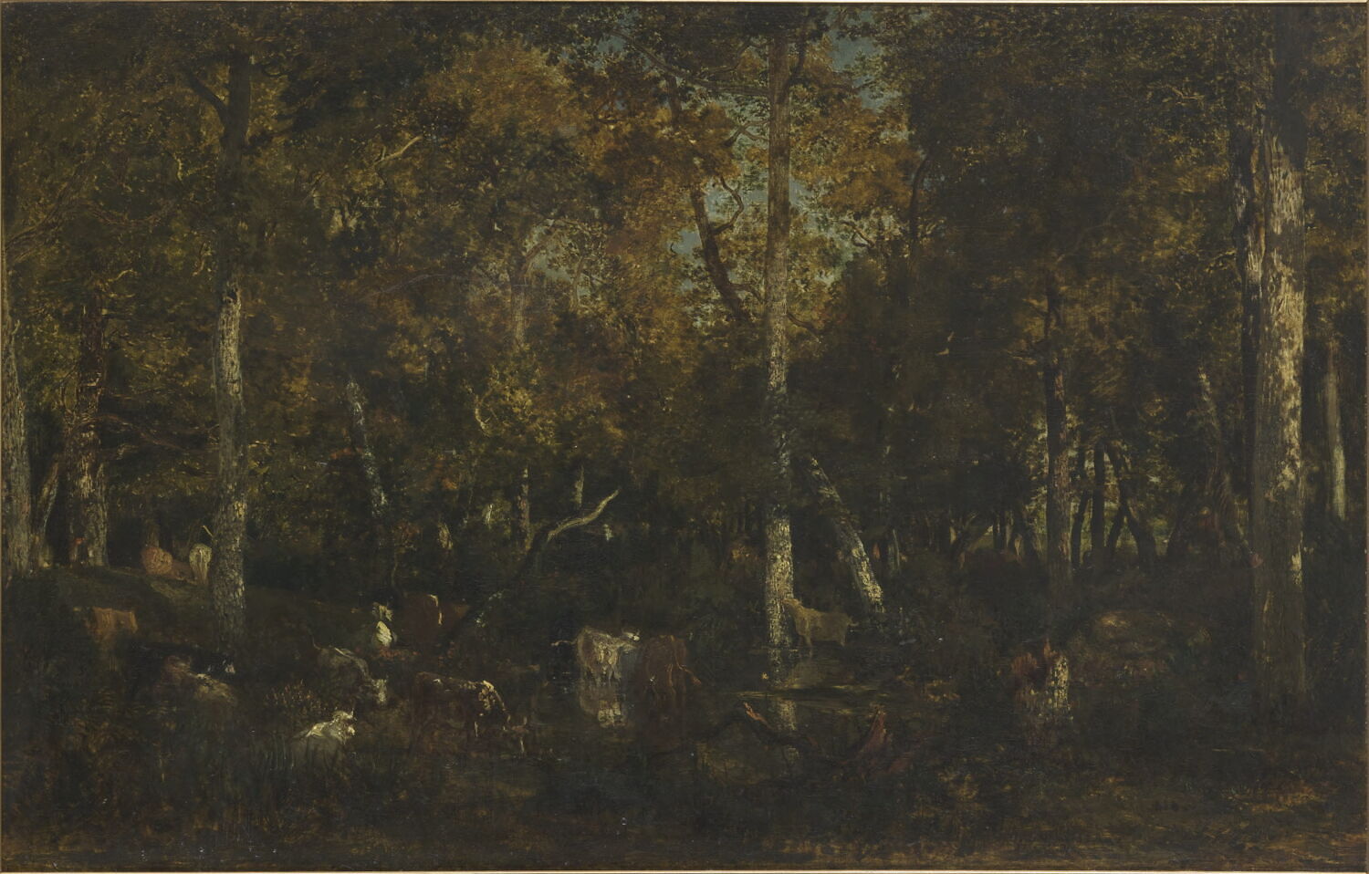Intérieur de forêt, Théodore Rousseau, c. 1830s