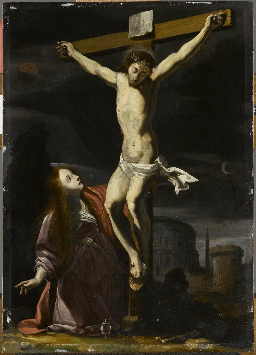 Le Christ en croix et sainte Madeleine, Stella, Jacques, XVIIe siècle (vers 1625)