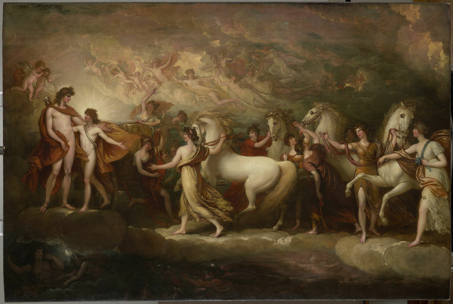 Phaéton sollicitant auprès d’Apollon la conduite du char du Soleil, 1804, West, Benjamin, XVIIIe siècle (1700 - 1800)