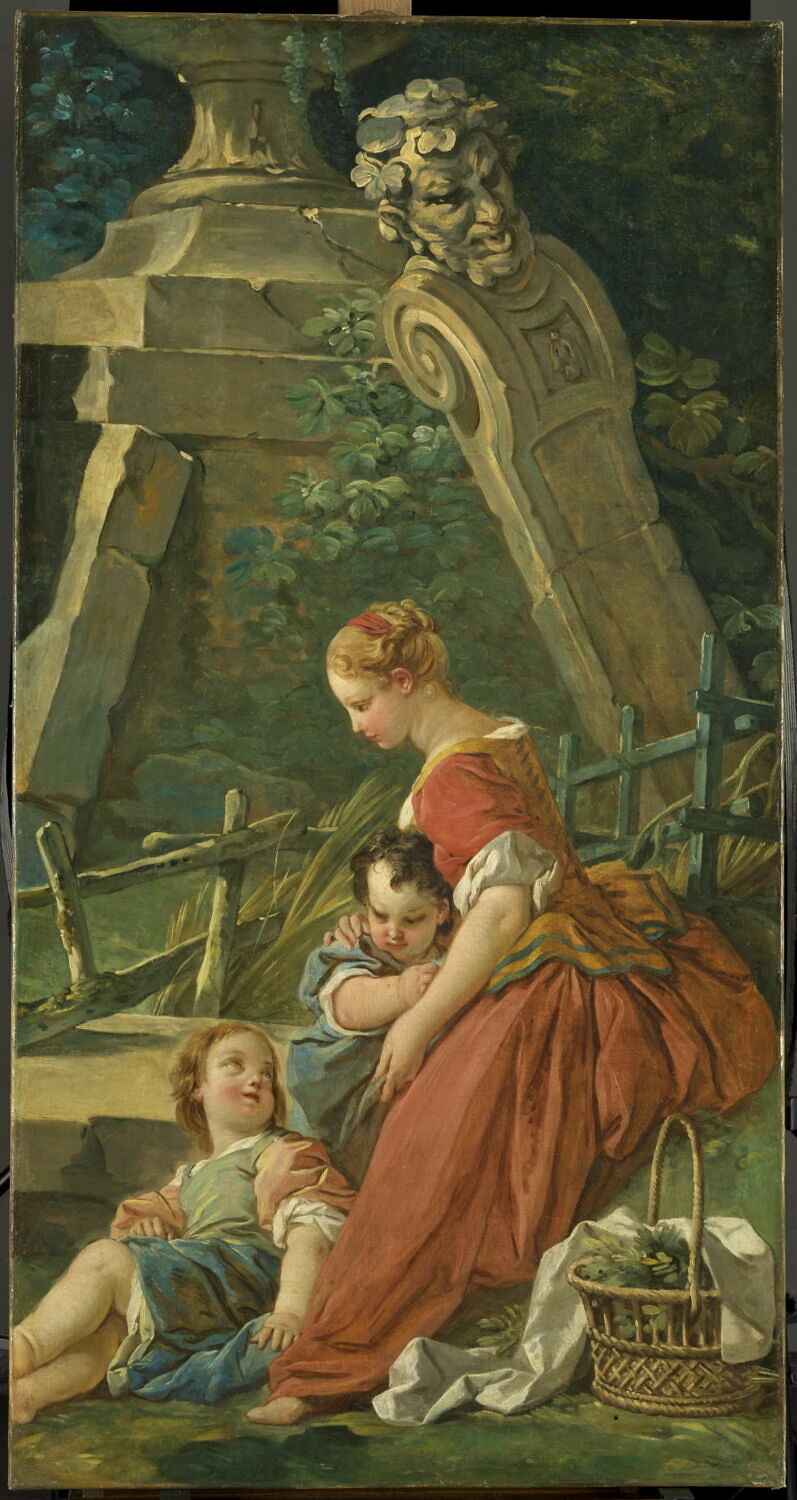 Femme et enfants, Boucher, François, XVIIIe siècle (1700 - 1800)