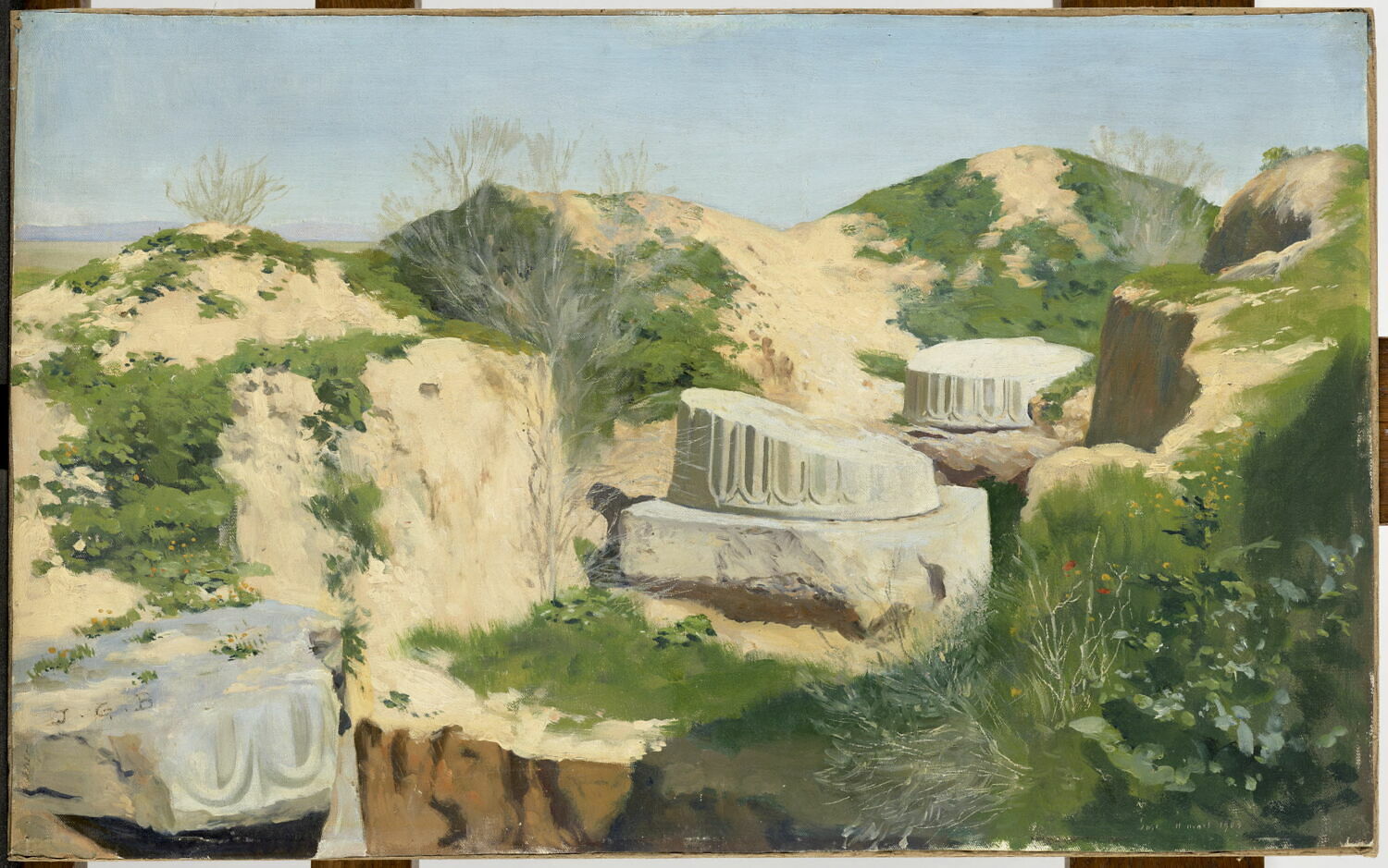Ruines de Suse. Base des colonnes de l'Apadanà, Bondoux, Jules-Georges, Début du XXe siècle (1903)
