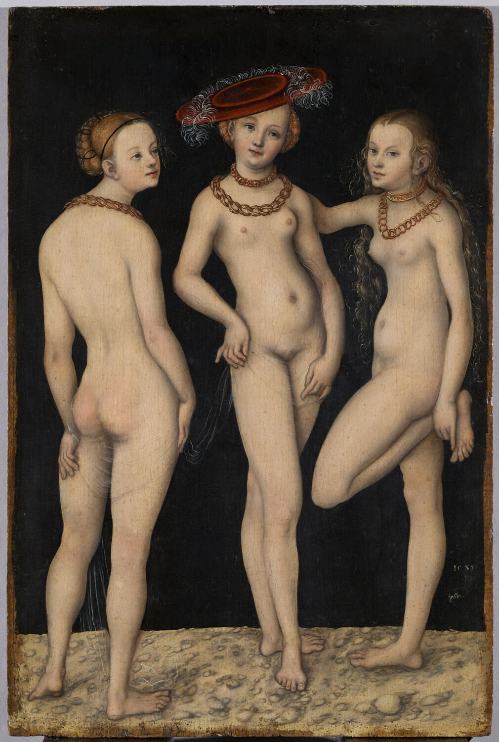 Les trois Grâces, Cranach l'ancien, Lucas, XVIe siècle (1500 - 1600)