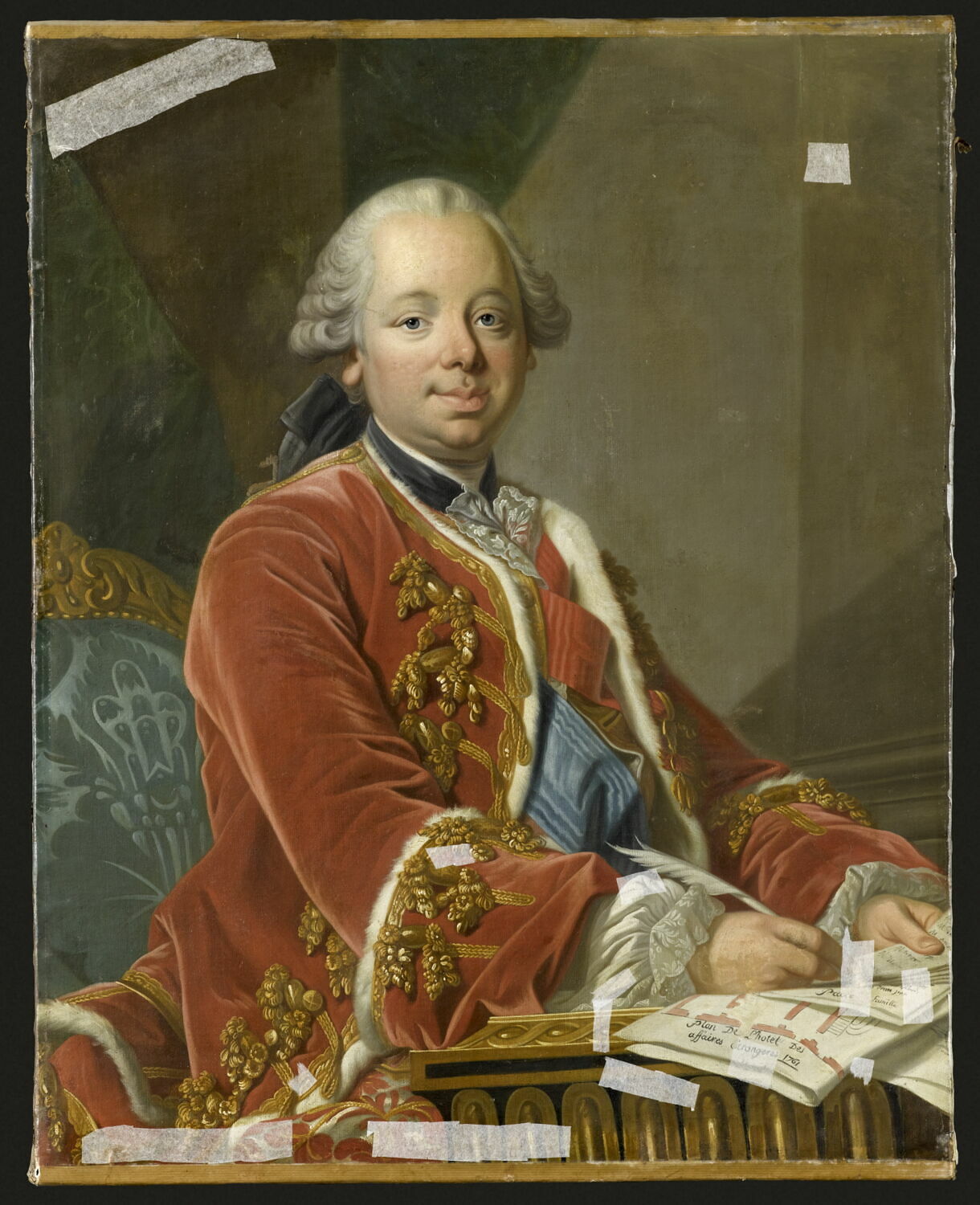 Portrait en buste d'Étienne-François, duc de Choiseul, marquis de Stainville, Van Loo, Louis-Michel, 3e tiers du XVIIIe siècle (après 1763)