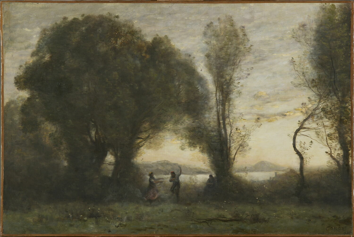 Danse des bergers de Sorrente, Corot, Jean-Baptiste Camille, XIXe siècle (1800 - 1900)