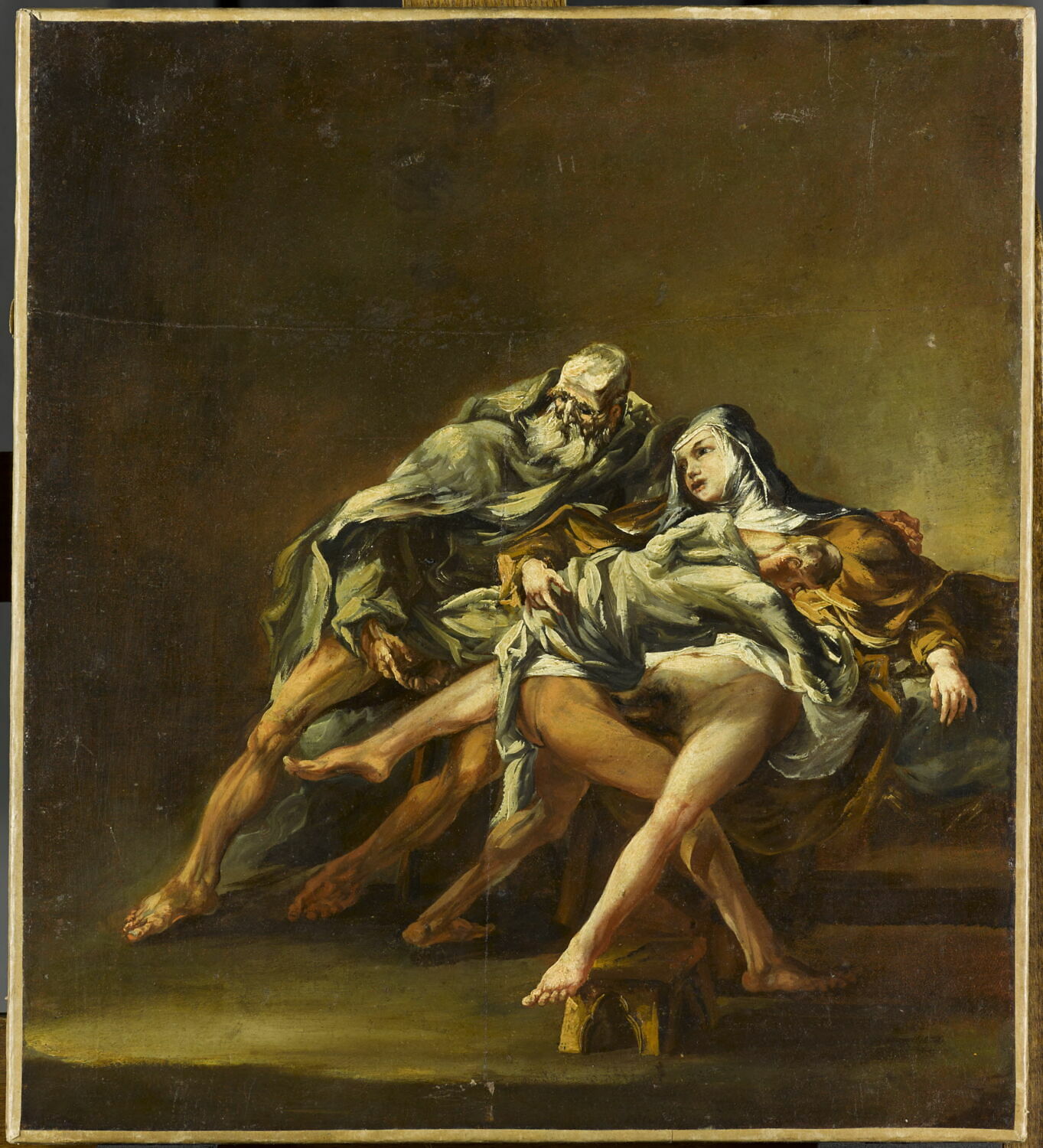 Moines lutinant une religieuse, Magnasco, Alessandro, XIXe siècle (1800 - 1900)