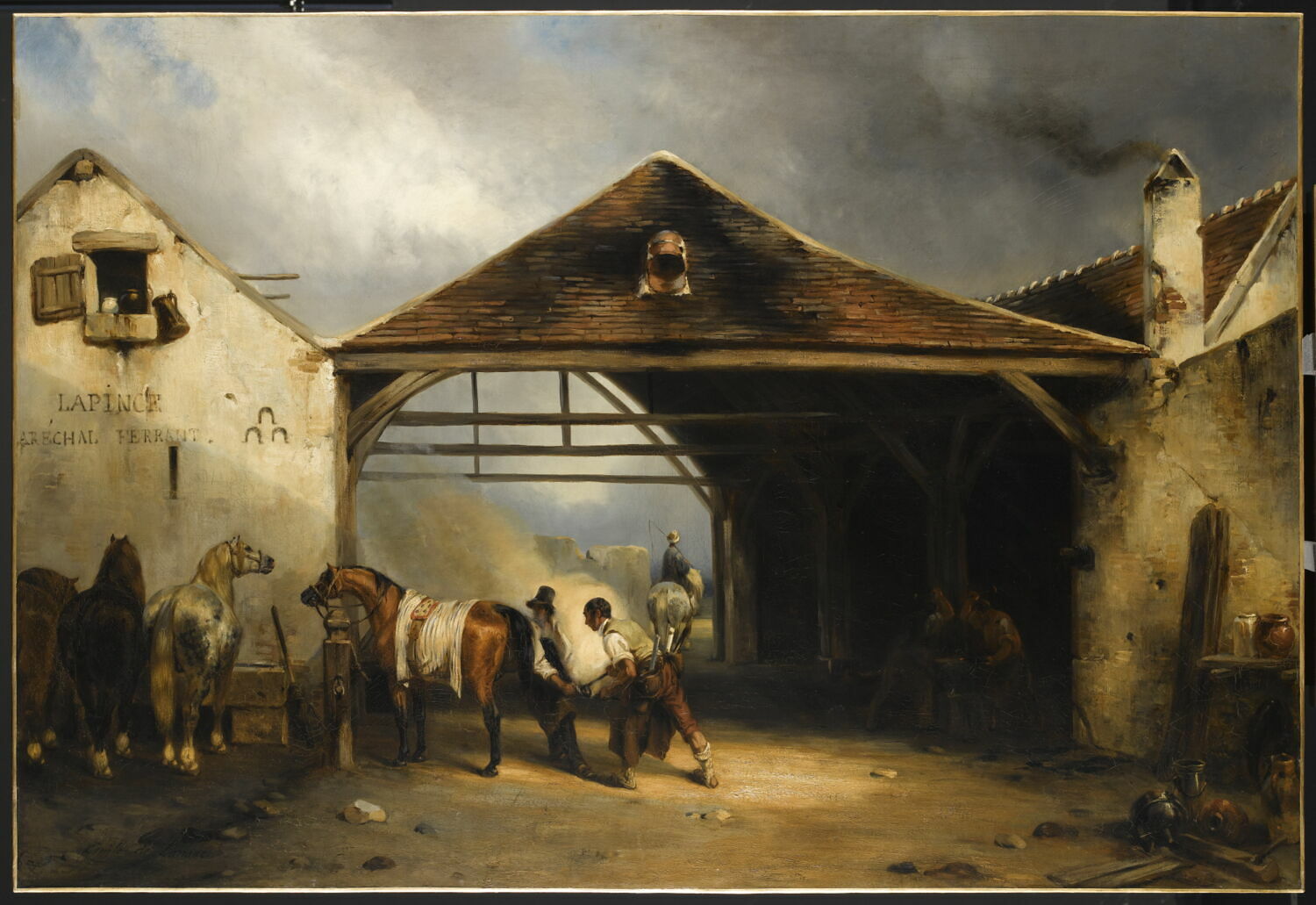 Une forge, Lansac, Émile de, XIXe siècle (1800 - 1900)