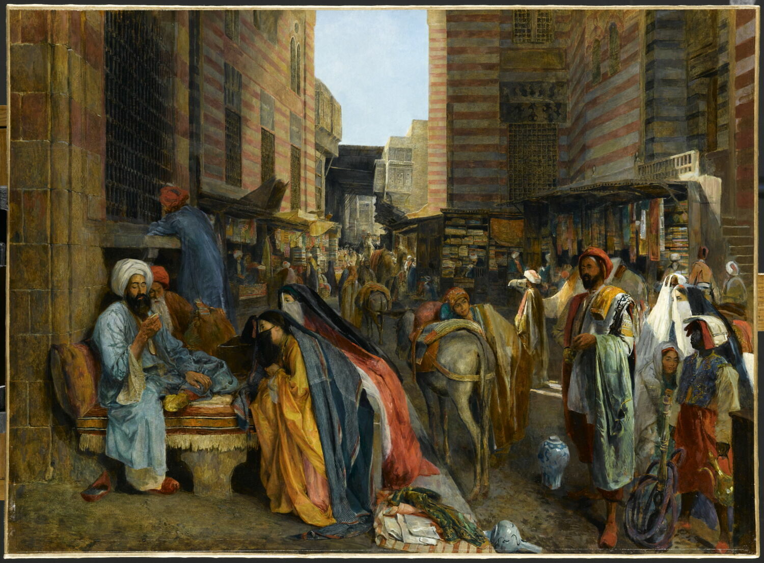 La Rue et la mosquée al-Ghouri au Caire, Lewis, John Frederick, XIXe siècle (vers 1876)