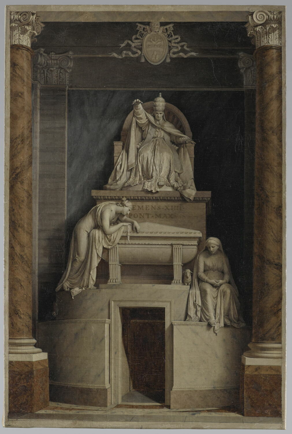 Monument du pape Clément XIV par Canova, Prud'hon, Pierre-Paul, 4e quart du XVIIIe siècle (1787)