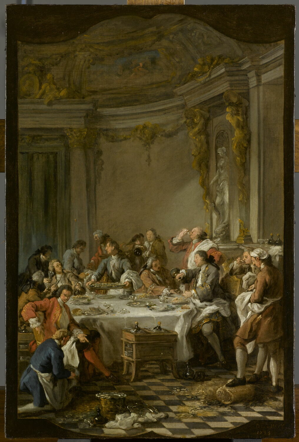 Le Déjeuner d'huîtres. Esquisse., Troy, Jean-François de, 2e quart du XVIIIe siècle (1735)