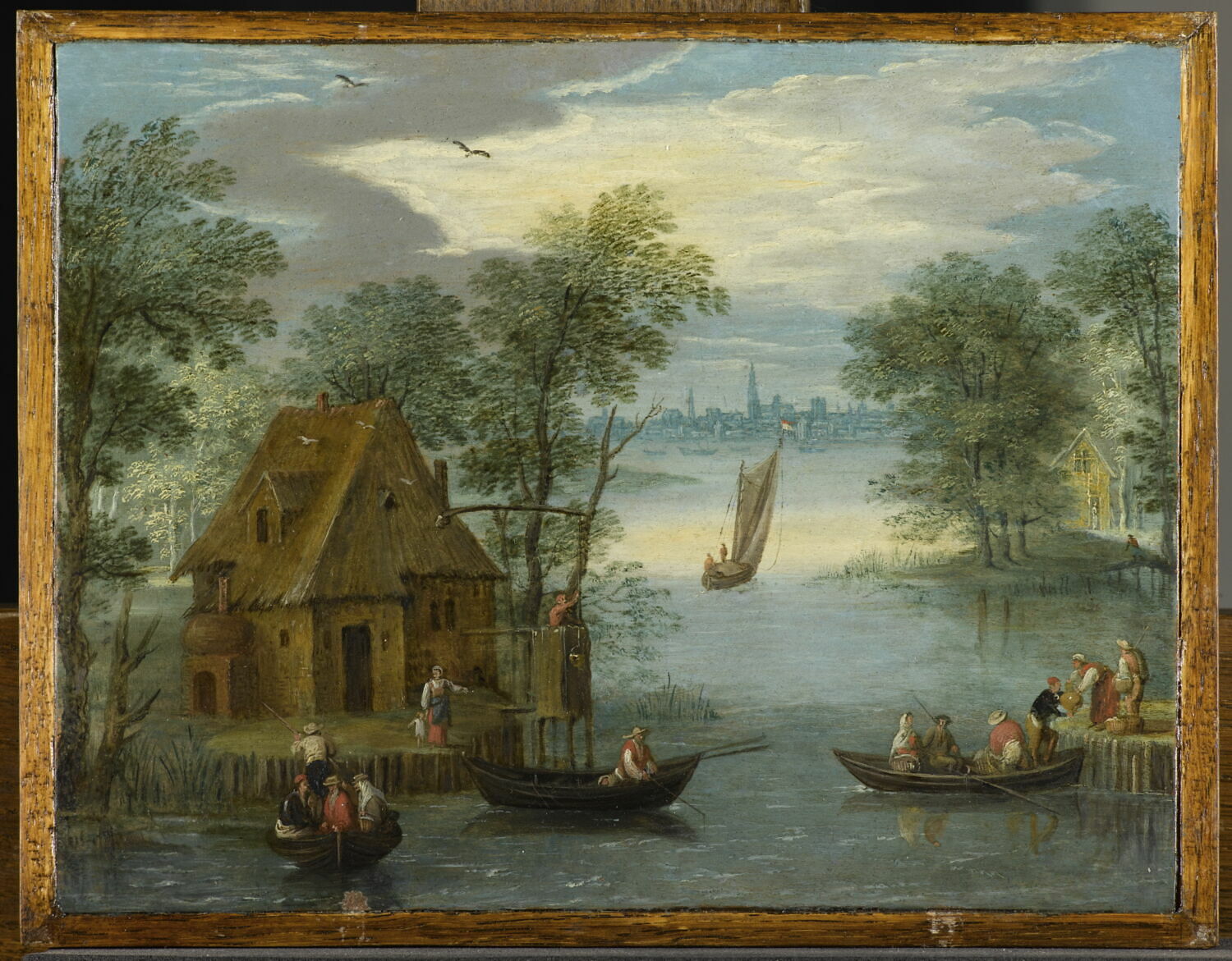 Pêcheurs près d'une chaumière, Gijsels, Pieter, XVIIe siècle (1600 - 1700)