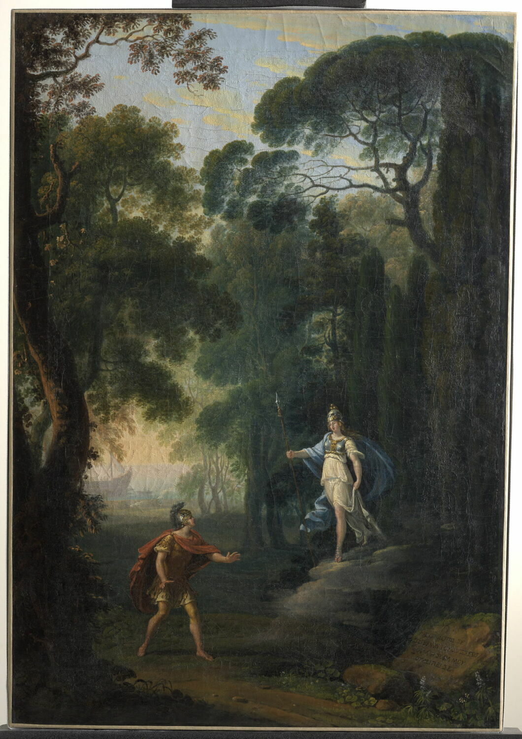 Paysage avec Télémaque et Minerve, Labruzzi, Carlo, 2e moitié du XVIIIe siècle (1776)