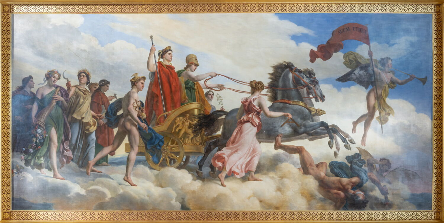 Plafond : La Loi descend sur la Terre; elle y établit son empire et y répand ses bienfaits, Drölling, Michel Martin, XIXe siècle (1827)