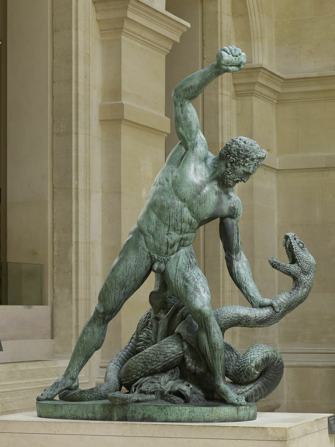 Hercule combattant Acheloüs métamorphosé en serpent, Франсуа Жозеф Бозио, 1824