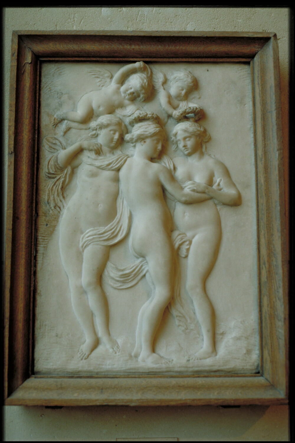 Les Trois Grâces couronnées par des Amours, Van Opstal, Gérard, avant - 1668