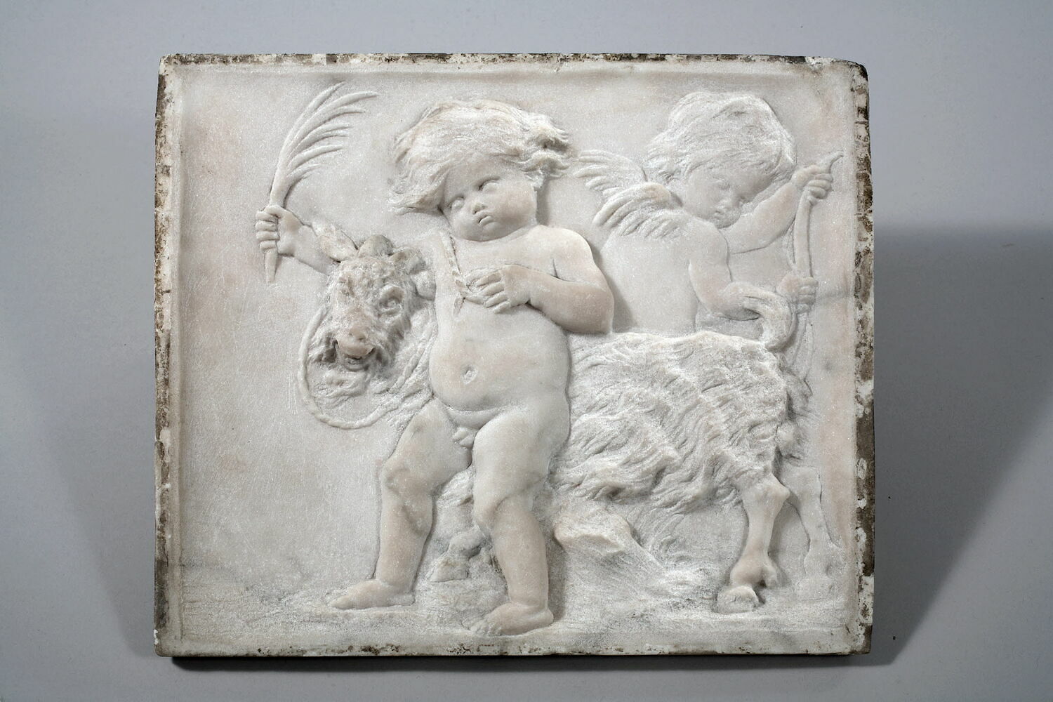 Chèvre entourée par un enfant tenant une palme et un Amour tenant un arc, Van Opstal, Gérard, avant - 1668