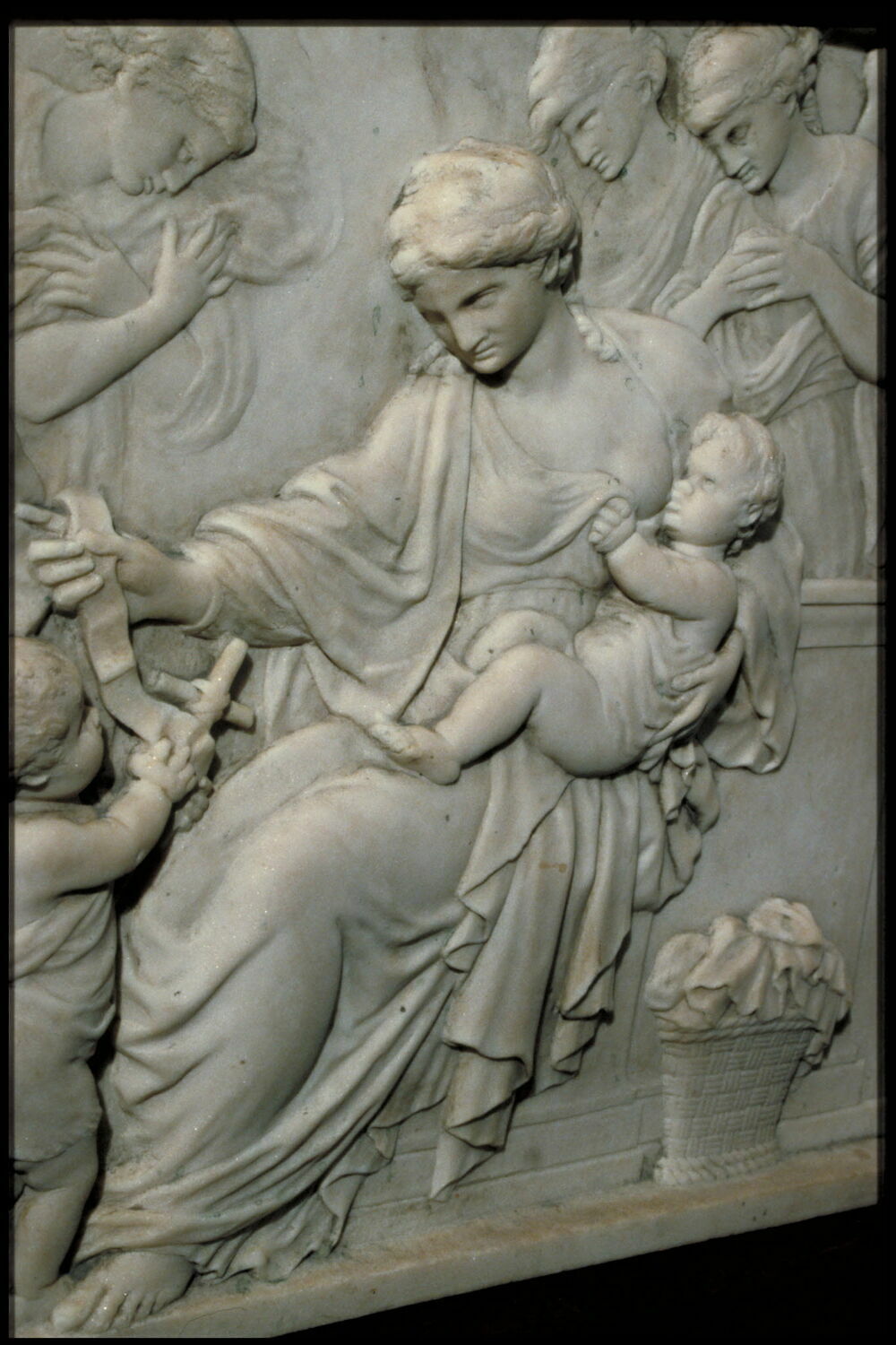 La Vierge allaitant l'Enfant adoré par des anges, Van Opstal, Gérard, avant 1668