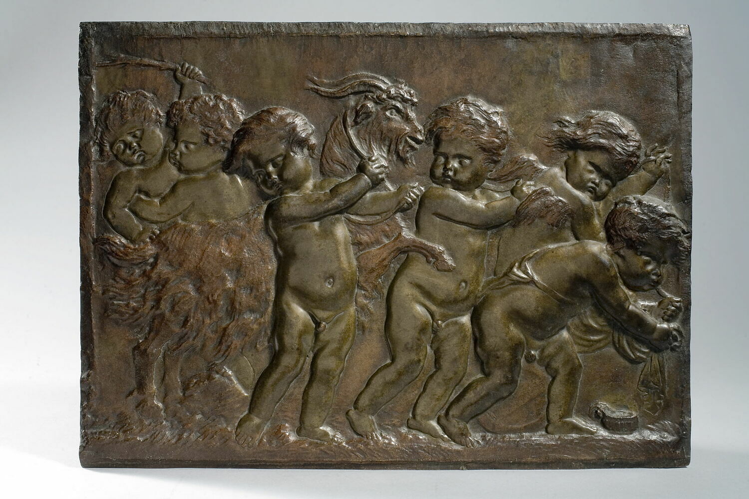 Six enfants et Amours jouant avec une chèvre, Van Opstal, Gérard, avant - 1668