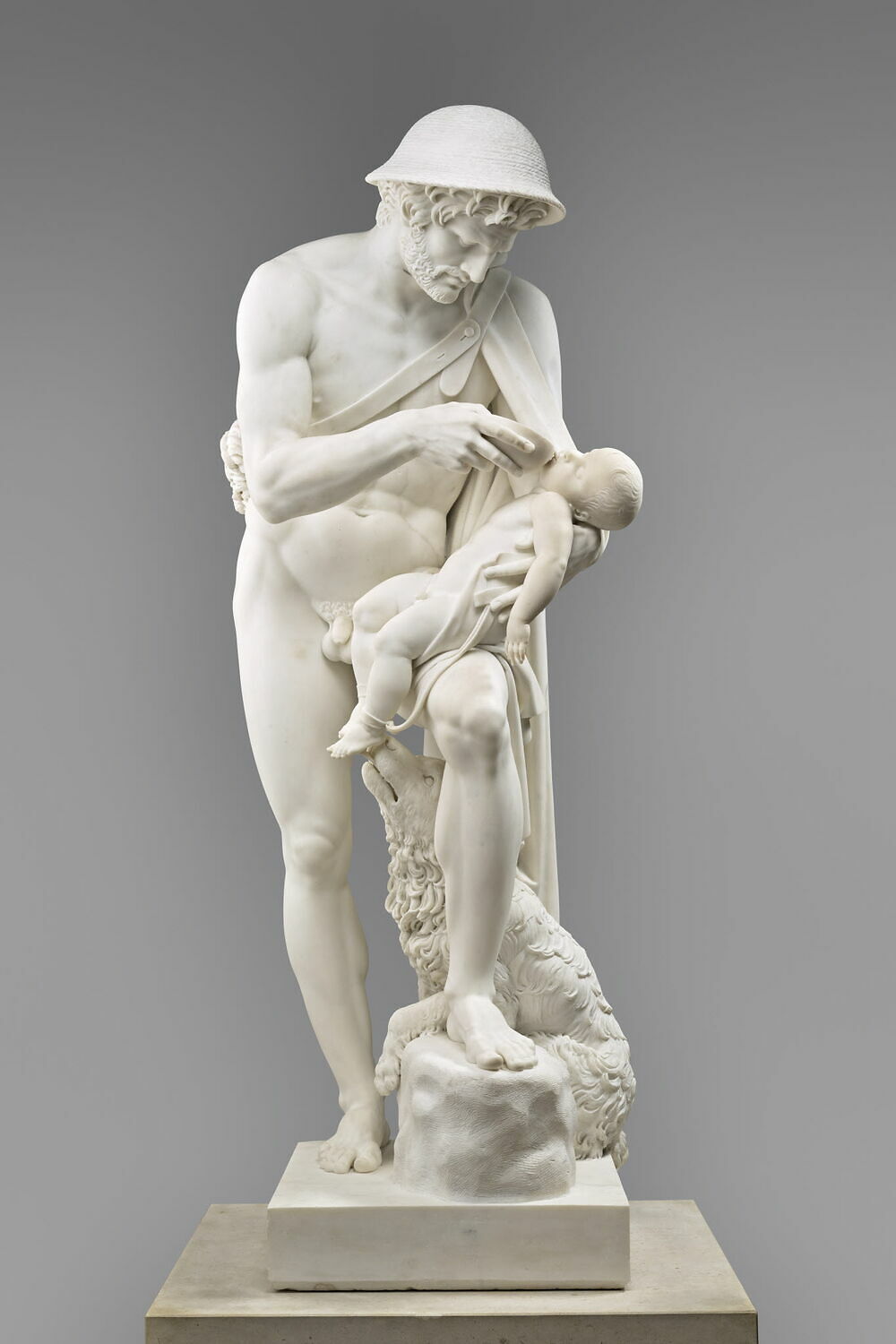 Oedipe enfant rappelé à la vie par le berger Phorbas qui l'a détaché de l'arbre, Chaudet, Antoine Denis, 1810 - 1818