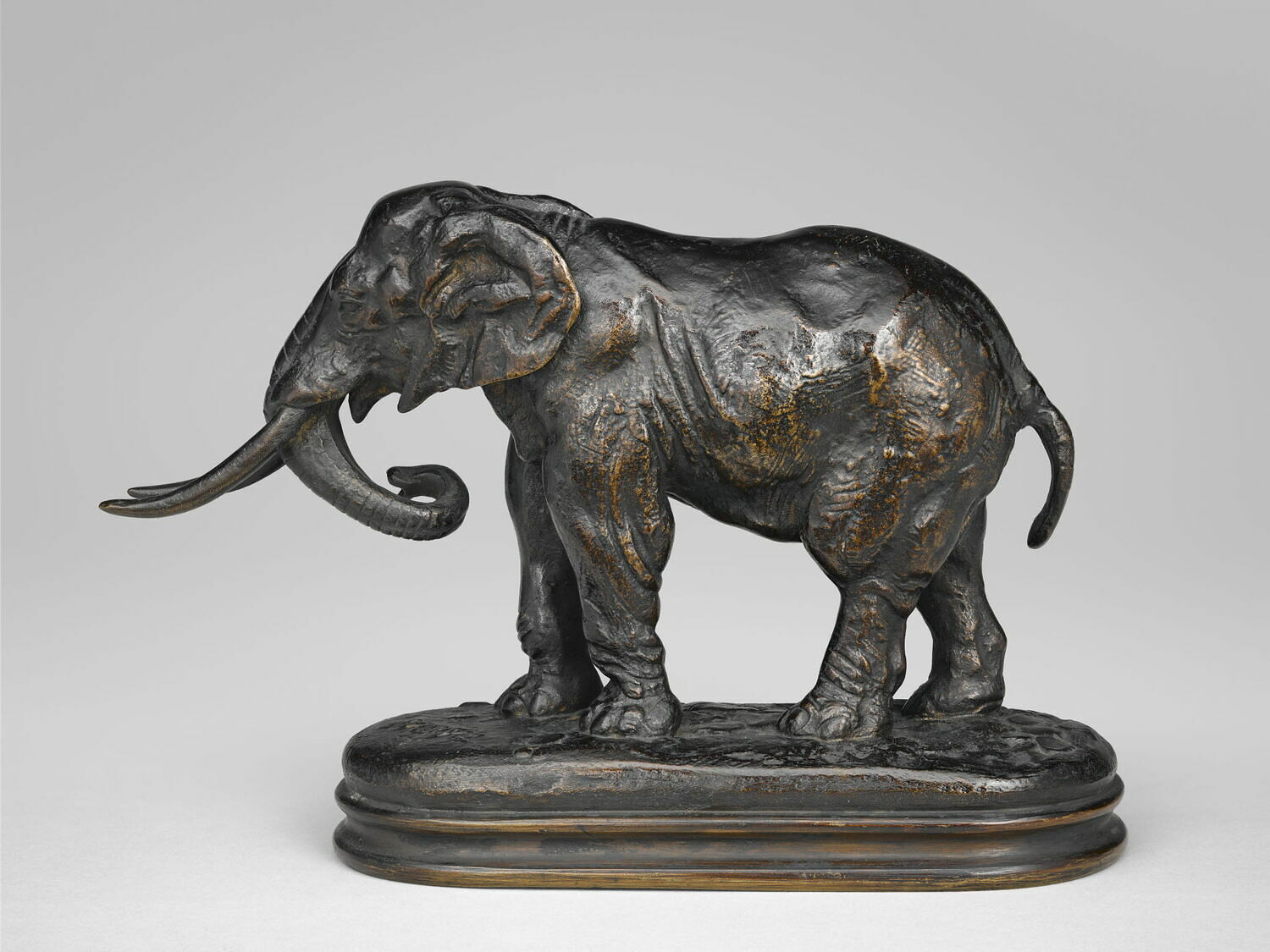 Éléphant de Cochinchine arrêté, Barye, Antoine Louis, avant 1875