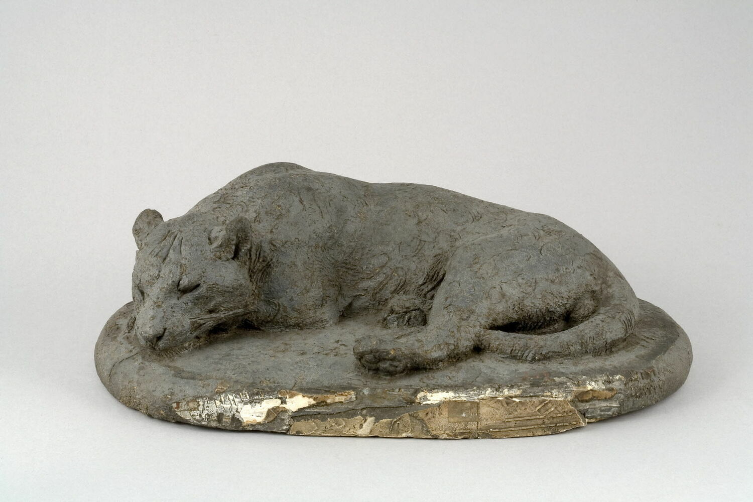 Jaguar dormant, Barye, Antoine Louis, 1800 - 1900