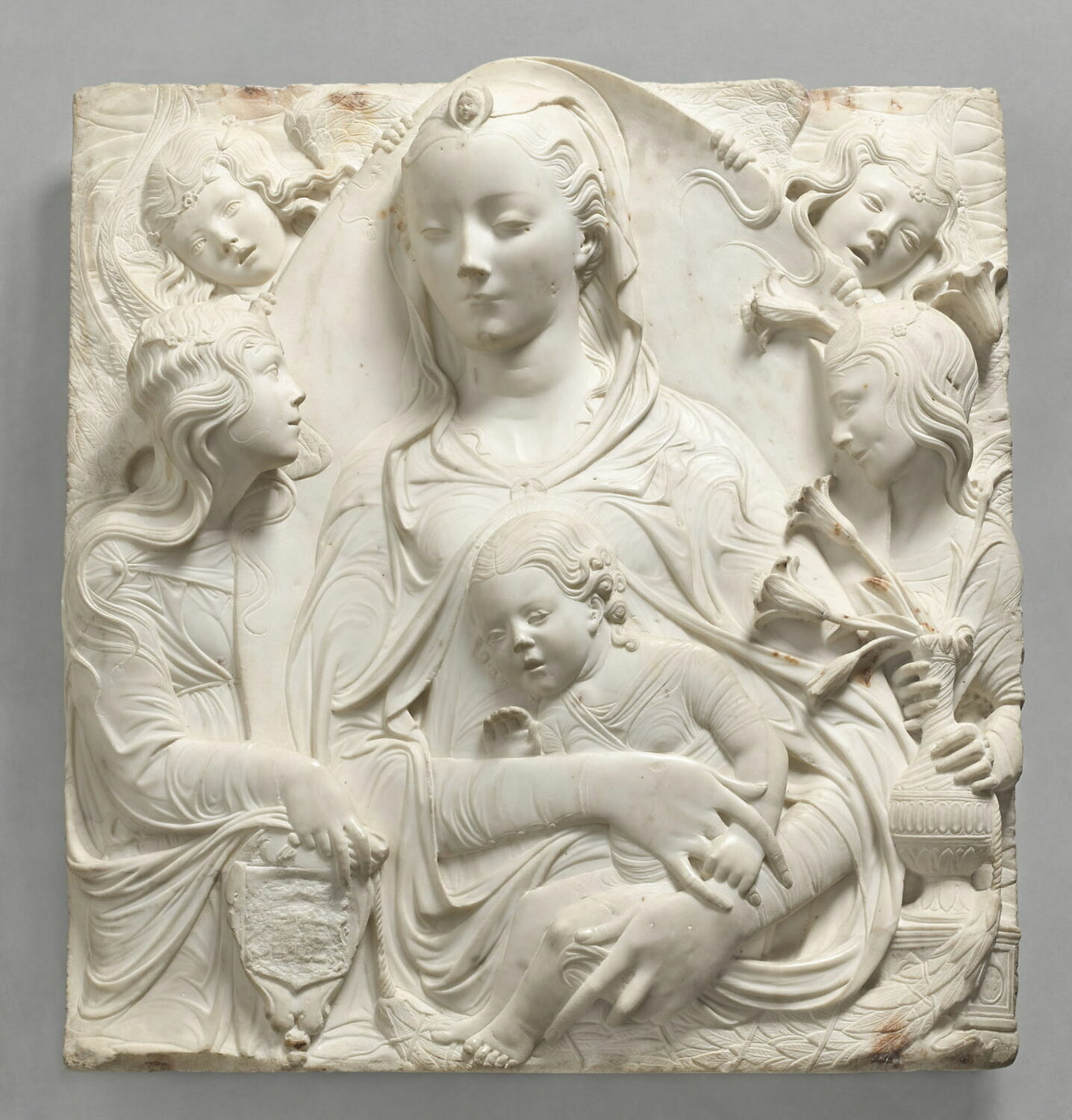 La Vierge et l'Enfant entourés de quatre anges, Duccio, Agostino di, 1464 - 1469