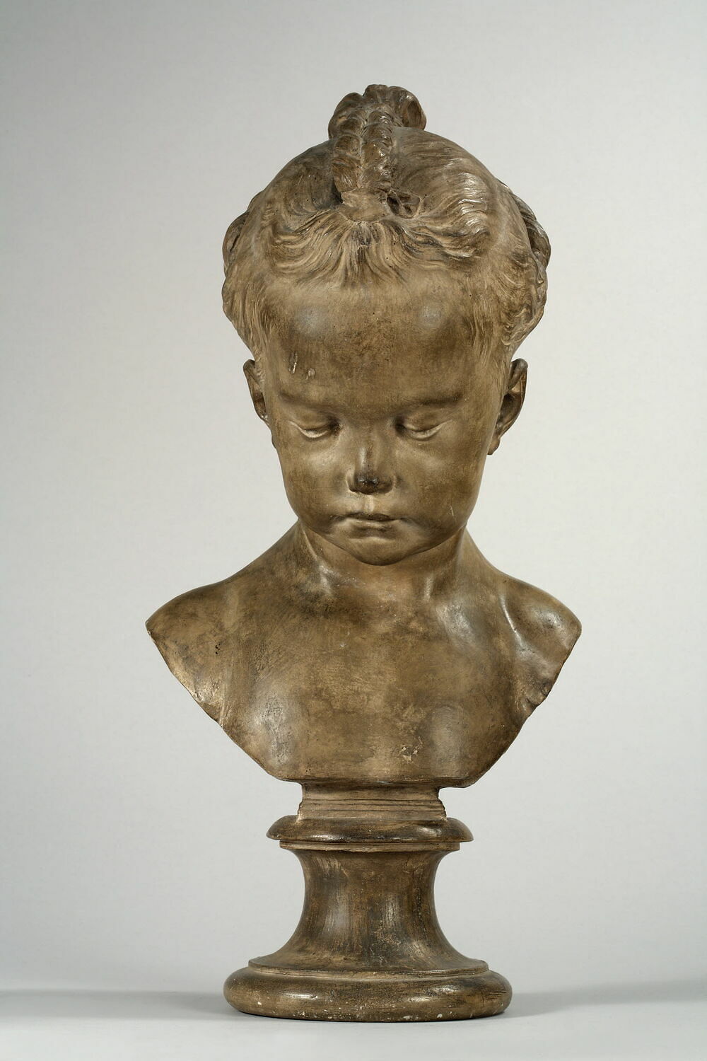Portrait de fillette aux nattes dite la Boudeuse, Saly, Jacques François Joseph, 1750