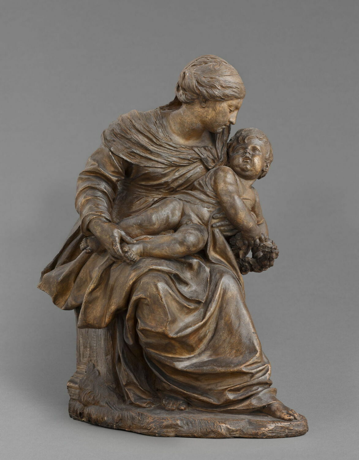 La Vierge assise et l'Enfant, Sarazin, Jacques, 1640 - 1660