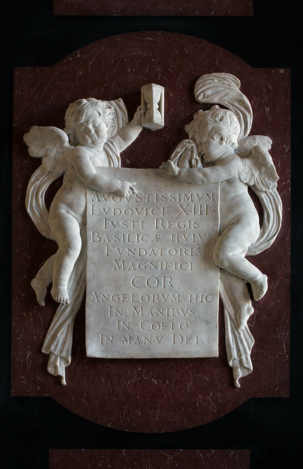 Épitaphe du roi Louis XIII, élément du décor du monument au coeur de Louis XIII, Sarazin, Jacques, 1643