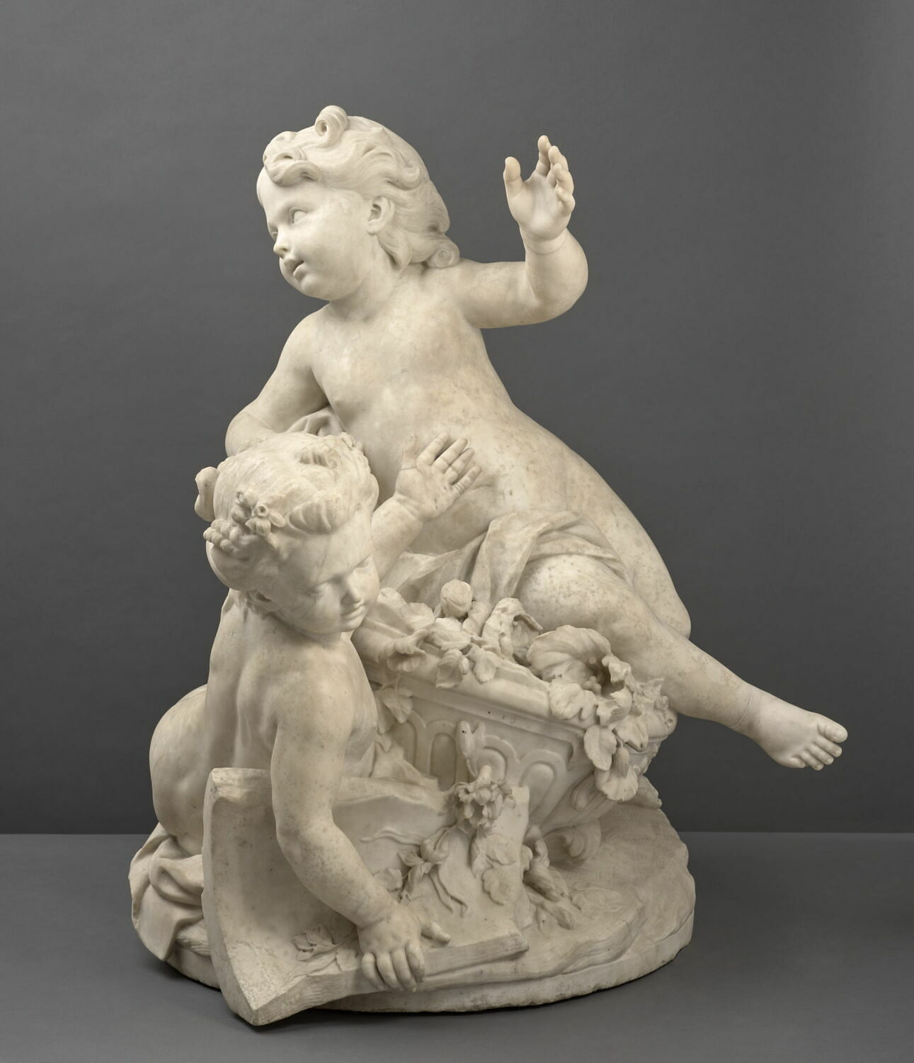 Deux enfants se disputant un bouquet près d'un vase rompu, Жан Йозеф Винахе, 1747 - 1758