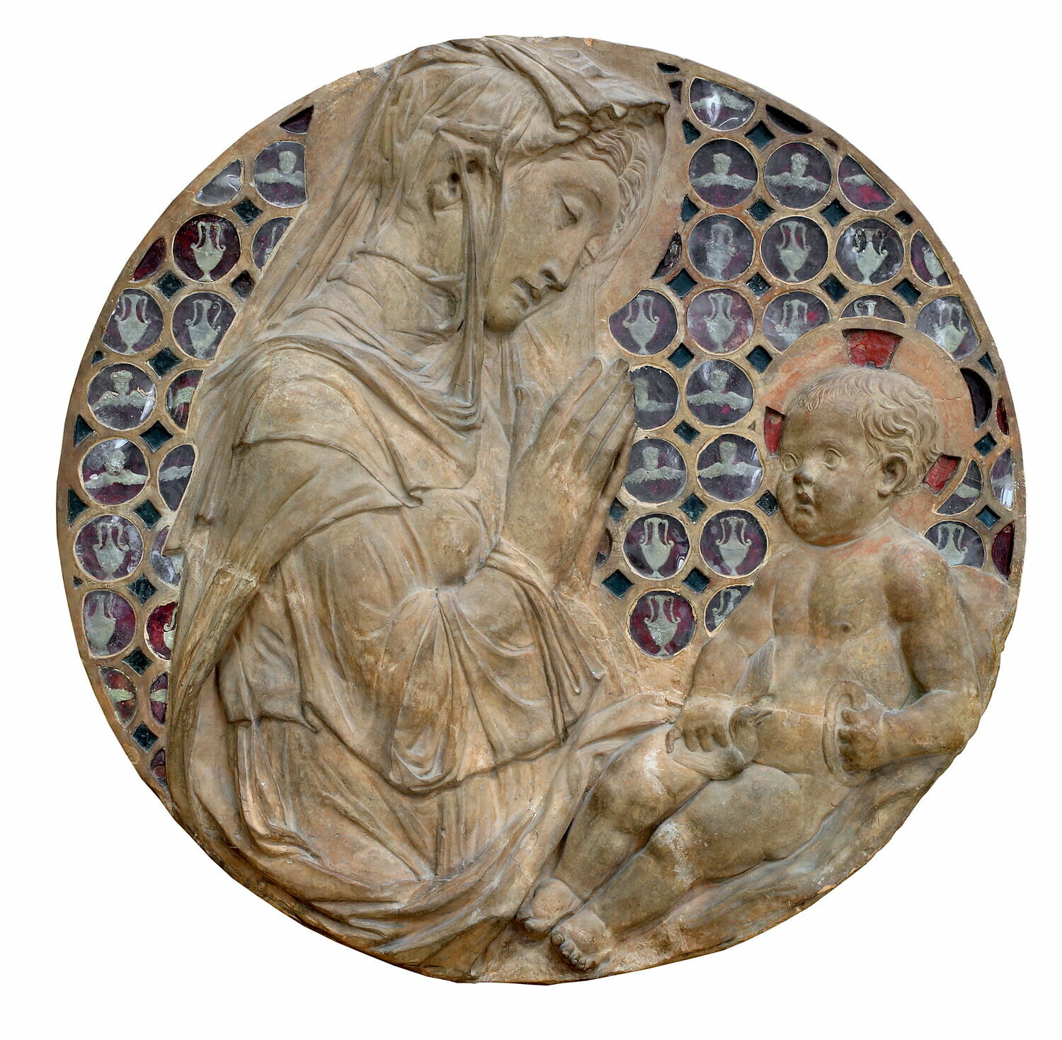 Tapisserie Murale Vierge à L'Enfant, Art Religieux Italien, 20x26 In, Charlotte Home