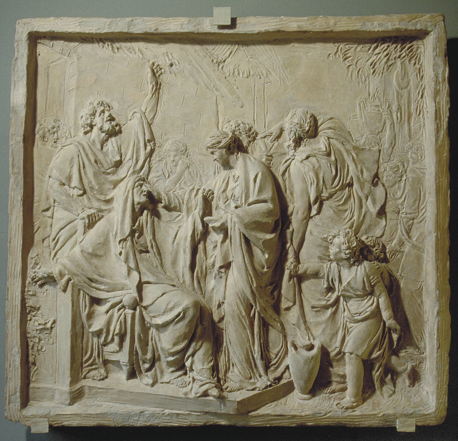 Sainte Geneviève rendant la vue à sa mère, Julien, Pierre, 1776