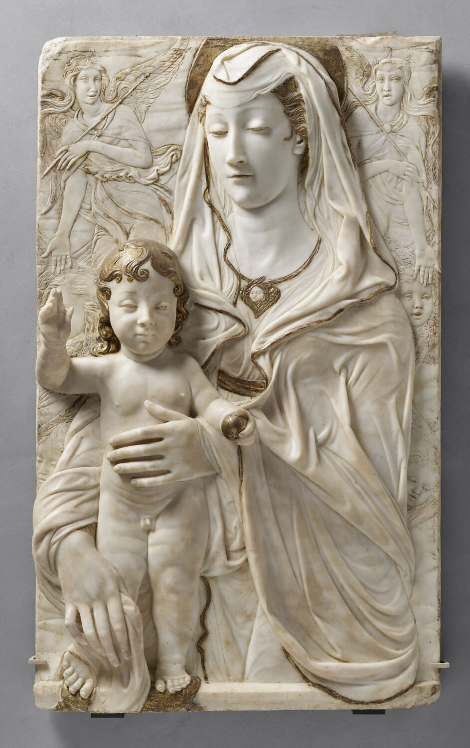 La Vierge et l'Enfant entre deux anges, Duccio, Agostino di, vers 1470