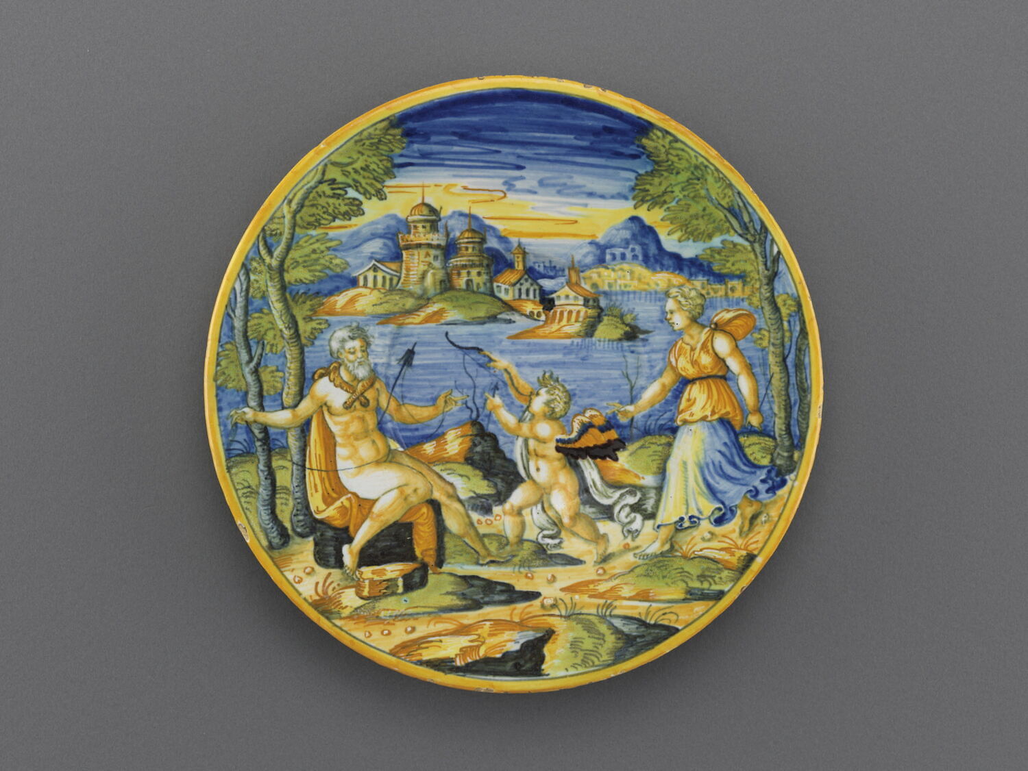 Assiette : Hercule et Omphale