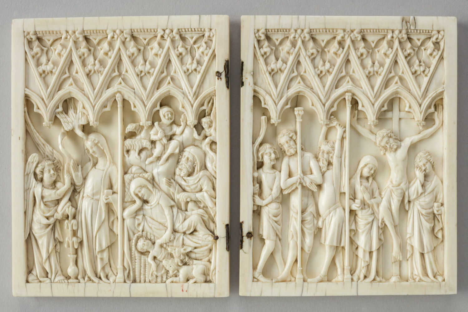 Diptyque : scènes de la vie de la Vierge et de la Passion