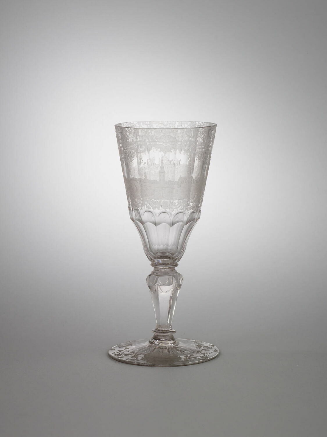 Verre à jambe : armoiries
